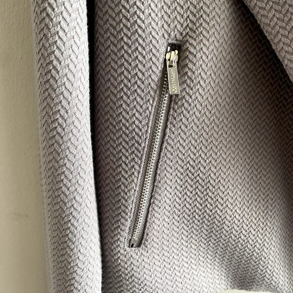 Calvin Klein Gray Knit Open Drape Front jacket size Large - Picture 3 of 6